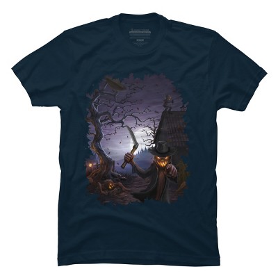 Men's Design By Humans Evil Pumpkins By chriskar T-Shirt