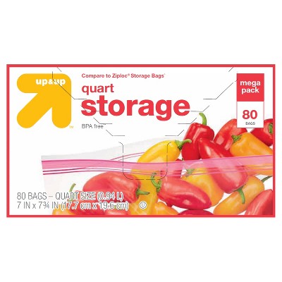 Quart Storage Bags - 80ct - Up\u0026Up 