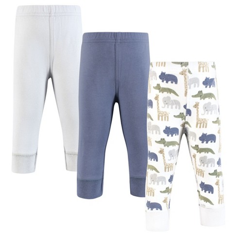 Hudson Baby Infant Boy Cotton Pants and Leggings, Wild Leaf Safari - image 1 of 4