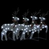 vidaXL Christmas Reindeers Decoration Christmas Lighting Display with LEDs - Silver 4 - 3 of 4