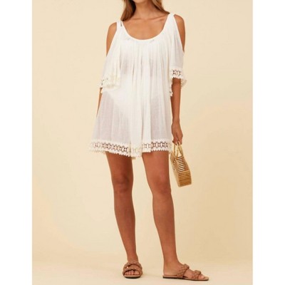 Women's Gauze Crochet Coverup - SURF GYPSY