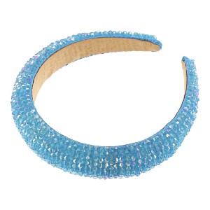Unique Bargains Women's Bling Rhinestone Padded Hairband Faux Crystal Hair Accessories 1.18 Inch Wide 1 Pc - 1 of 4