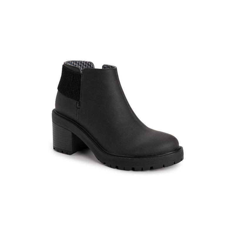 MUK LUKS Women's Lucy Lula Chelsea Boots, Black, 6