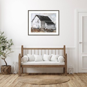 Amanti Art Abstracted Barn Scene II by Ethan Harper Wood Framed Wall Art Print - 1 of 4