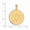 Black Bow Jewelry 14k Yellow Gold Plated Sterling Silver Winnipeg Jets NHL Extra Large Pendant - 2 of 3