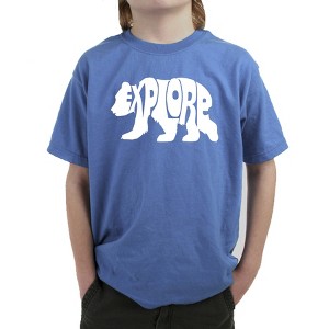 LA Pop Art Explore - Boy's Word Art T-Shirt - 1 of 4