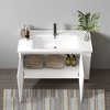 36" Wall-Mounted Bathroom Vanity with Sink – Modern Floating Vanity Cabinet with Open Side Shelves - 3 of 4