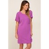 PinkBlush Violet Ribbed Front Pocket Dolman Short Sleeve Maternity Dress - 4 of 4
