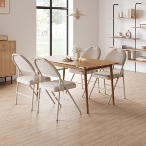 Folding Chairs, Portable Metal Chairs with Cushions and Non-Slip Feet Pads for Home and Office, Indoor and Outdoor Events - 1 of 4