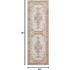 Coucheta Floral Area Rug Washable Vintage Boho Carpet Non-Slip Low Pile Indoor Rug for Bedroom Living Room, Multi-Color & Size - 2 of 4