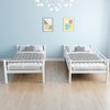 NicBex Twin Over Twin Bunk Bed with Safety Guardrail,Metal Loft Bed with Ladder and Converts to 2 Twin Beds,Noise Reduced Bunk Beds for Bedroom - 4 of 4
