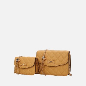 MKF Collection Blossom Quilted Shoulder Bag with a Mini Bag set by Mia K - 1 of 3