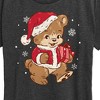 Women's - Instant Message - Santa Teddy Bear Christmas Short Sleeve Graphic T-Shirt - 2 of 4