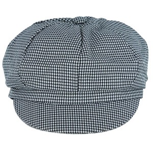 CTM Girl's Houndstooth Cabbie Hat - 1 of 3