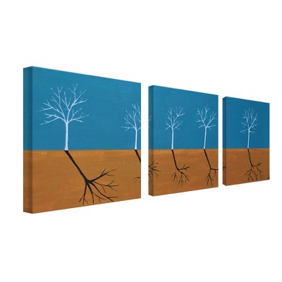 Trademark Fine Art -The March by Nicole Dietz - set of 3- Ready to Hang!