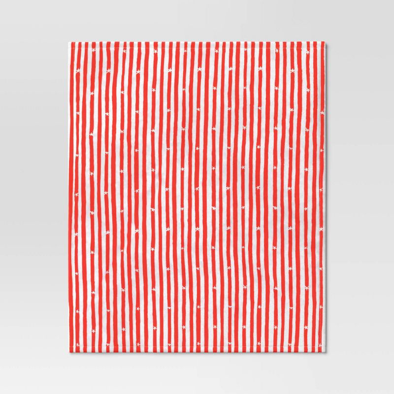 Star Striped Printed Plush Throw Blanket Red/White - Sun Squad&#8482;, 2 of 4