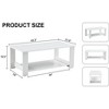 Modern Coffee Table Cocktail Table Center Table Side Table Accent Table, White/Walnut/Gray/Natural-ModernLuxe - 4 of 4
