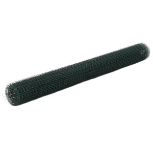 vidaXL Chicken Wire Fence Steel with PVC Coating 32.8'x4.9' Green - 1 of 2