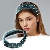 Unique Bargains Women's Bling Twisted Faux Pearl Velvet Headband Hairband Accessories 1.2 Inch Wide 1 Pc - 2 of 4