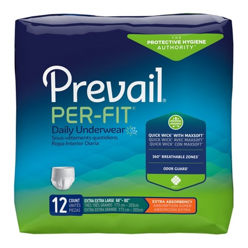 Prevail Per-fit Disposable Underwear Pull On With Tear Away Seams