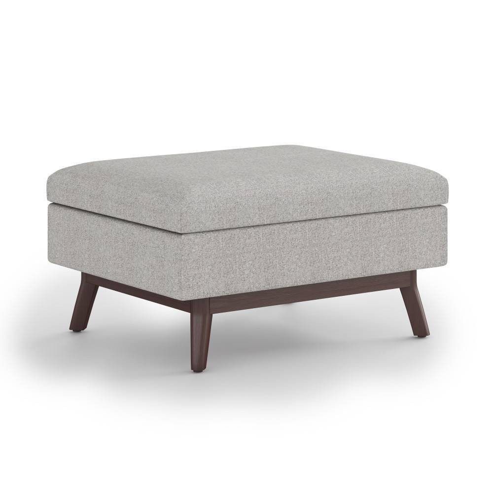 Photos - Pouffe / Bench 34" Ethan Coffee Table Storage Ottoman Cloud Gray - WyndenHall: Mid Century Modern, Lift Top