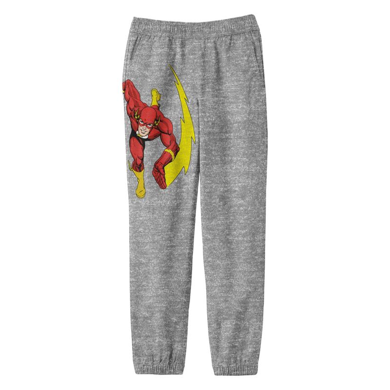 The Justice League The Flash Youth Heather Gray Sweat Pants, 1 of 3
