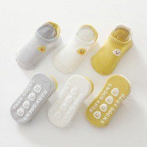 MyKids-USA Kid Embroidered Pattern Color Matching Design Non-Slip Socks 1 Lot =3 Pairs - 1 of 4
