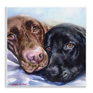 Stupell Industries Labradors Dog Pet Animal Watercolor Painting Wall Plaque Art - 1 of 4