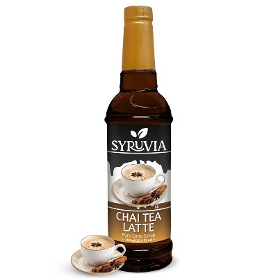 Syruvia Chai Tea Latte Syrup - 25.4 fl oz. Premium Flavoring Syrup For Coffee
