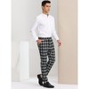 Lars Amadeus Men's Casual Slim Fit Flat Front Skinny Plaid Dress Pants - 4 of 4