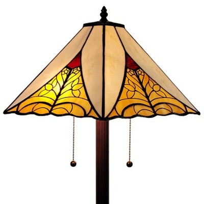 Amora Lighting Tiffany Style Mission Floor Lamp 63 inches Height