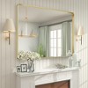 Apmir Rectangular Aluminum Alloy Framed and Tempered Glass Wall Bathroom Vanity Mirror in Matte Black/ Gold/ Silver/ Brown - 4 of 4