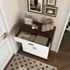 TIRAMISUBEST Shoe Cabinet - Walnut Mobile File Cabinet - 3 of 4