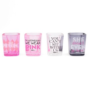 Silver Buffalo Mean Girls Quotes 2-Ounce Mini Shot Glasses | Set of 4 - 1 of 4