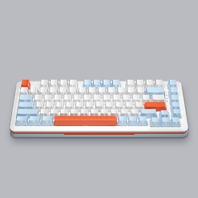 S82 Mechanical Keyboard, Hot Swappable Silver Axis Computer Peripherals Gaming Gaming Wired Keyboard (White)