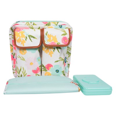 cloud island floral diaper bag