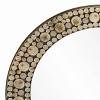 Log Mosaic Natural Wooden Round Wall Mirror Brown - StyleCraft - 2 of 3