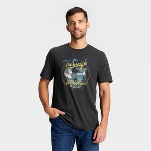 Camiseta Gráfica de Manga Corta Sleigh World Tour para Hombre - Goodfellow & Co™ Negro
