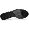 Allegra K Women's Clear Platform Block Heeled Slides Sandals - 4 of 4