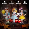 Victorian Masquerade Girl Trio, 6" Trick or Treat Clown Figurines and Hauntingly Elegant Halloween Decor| OrnamentallyYou - 4 of 4