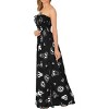 LA LEELA Women's Beach Pirates Evening Party Halter Caribbean Pirate Maxi Dress Tube Top Sundress for Women One Size Skull Vintage Black - 3 of 4