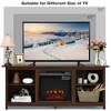 Costway 58'' 2-Tier Fireplace TV Stand W/18'' Electric Fireplace up to 65'' - 4 of 4