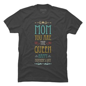 Men's Design By Humans Mother's Day Mom Queen By tmsarts T-Shirt - 1 of 2
