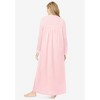 Only Necessities Plus Size Long 2-Piece Cabbage-Rose Peignoir Set - 3 of 4