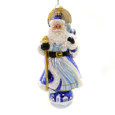 Christopher Radko 8.5" Cobalt Kringle Limited Edition Ornament Santa Numbered  -  Tree Ornaments