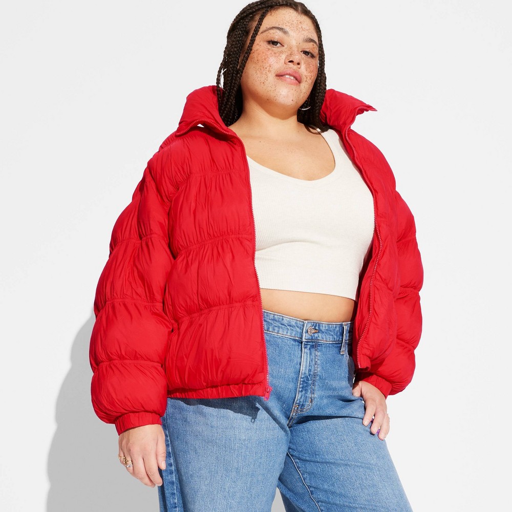 Women's Puffer Jacket - Wild Fable™ Red XXL