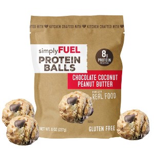simplyFUEL Chocolate Coconut Peanut Butter Protein Balls - 8oz/6ct - 1 of 4