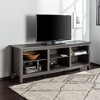 70" MDF Modern Transitional 3-Shelf Open Storage TV Stand with Adjustable Shelves and Cord Management for Living Room and Bedroom - 3 of 4