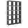 vidaXL Modern 15-Cube Display Shelf - Freestanding and Lightweight Gray Fabric and Steel Frame Storage Unit for Home and Office - 2 of 3