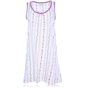 JEFFRICO Womens Sleeveless Nightgowns Sleepwear Soft Pajama Dress Nightshirts - 1 of 4